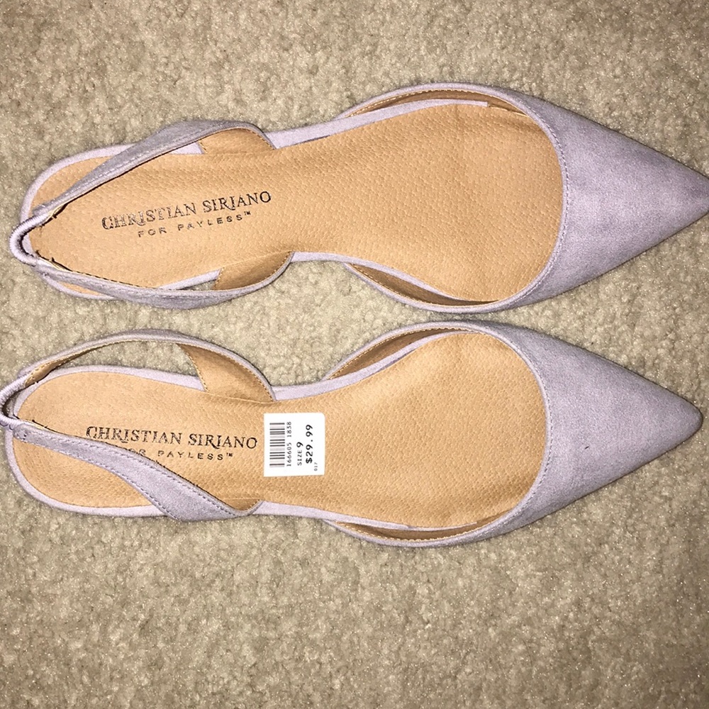 Lavender pointy toe summer flats